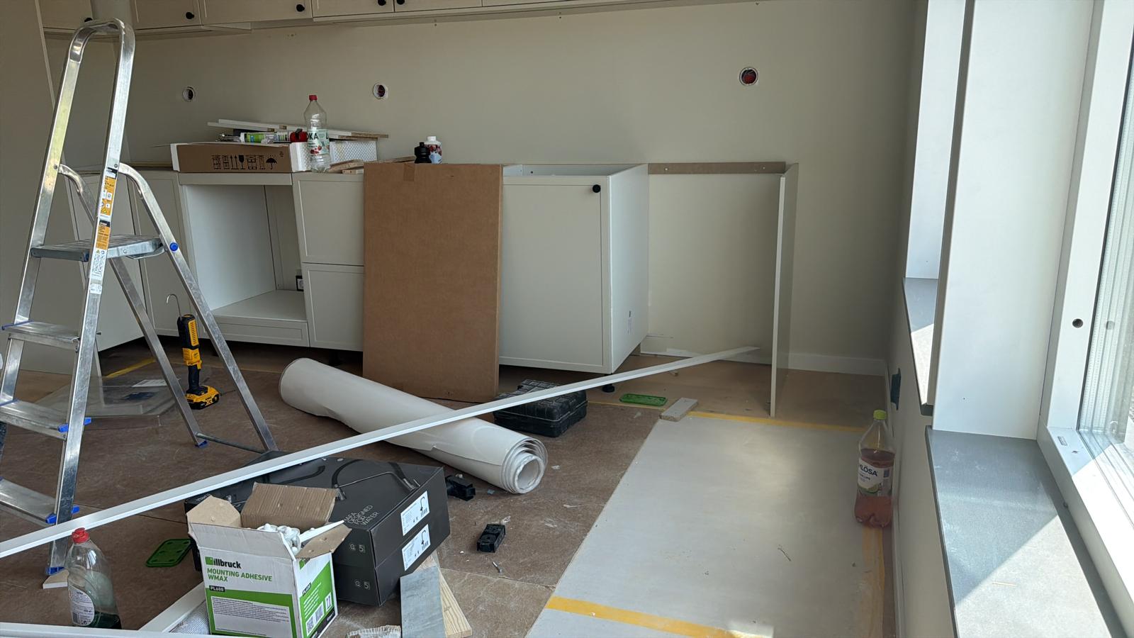 Badrumsrenovering pågående arbete — Stockholm